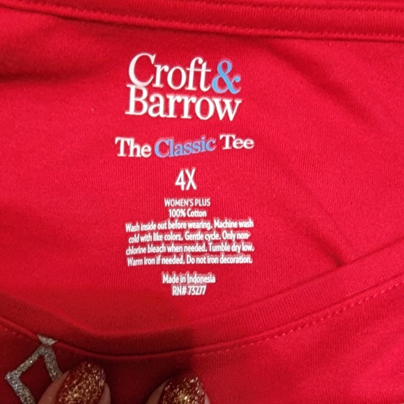 #005 Croft & Barrow - The Classic Holiday Tees: Varies, Colors, Styles - Picture 13 of 16